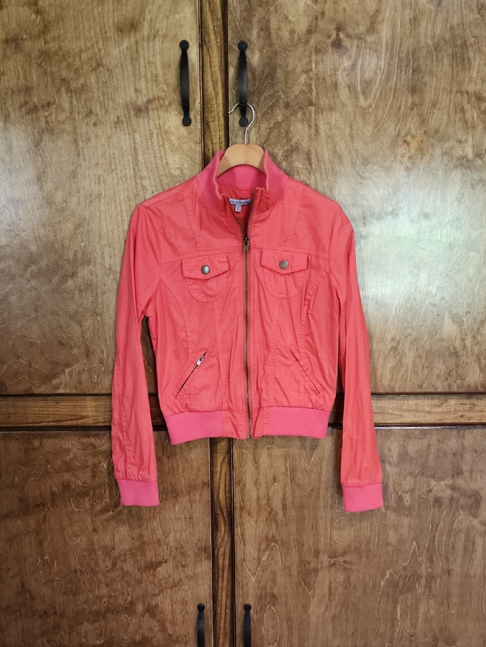 Charlotte Russe Coral Pink Bomber Jacket